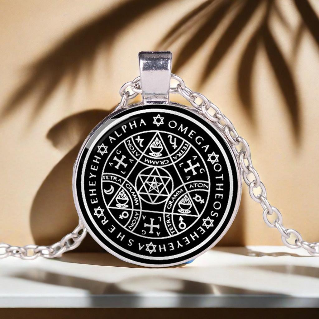 Enochiański anioł pieczęć tetragram naszyjnik pierścień magiczna pieczęć amulet talizman biżuteria