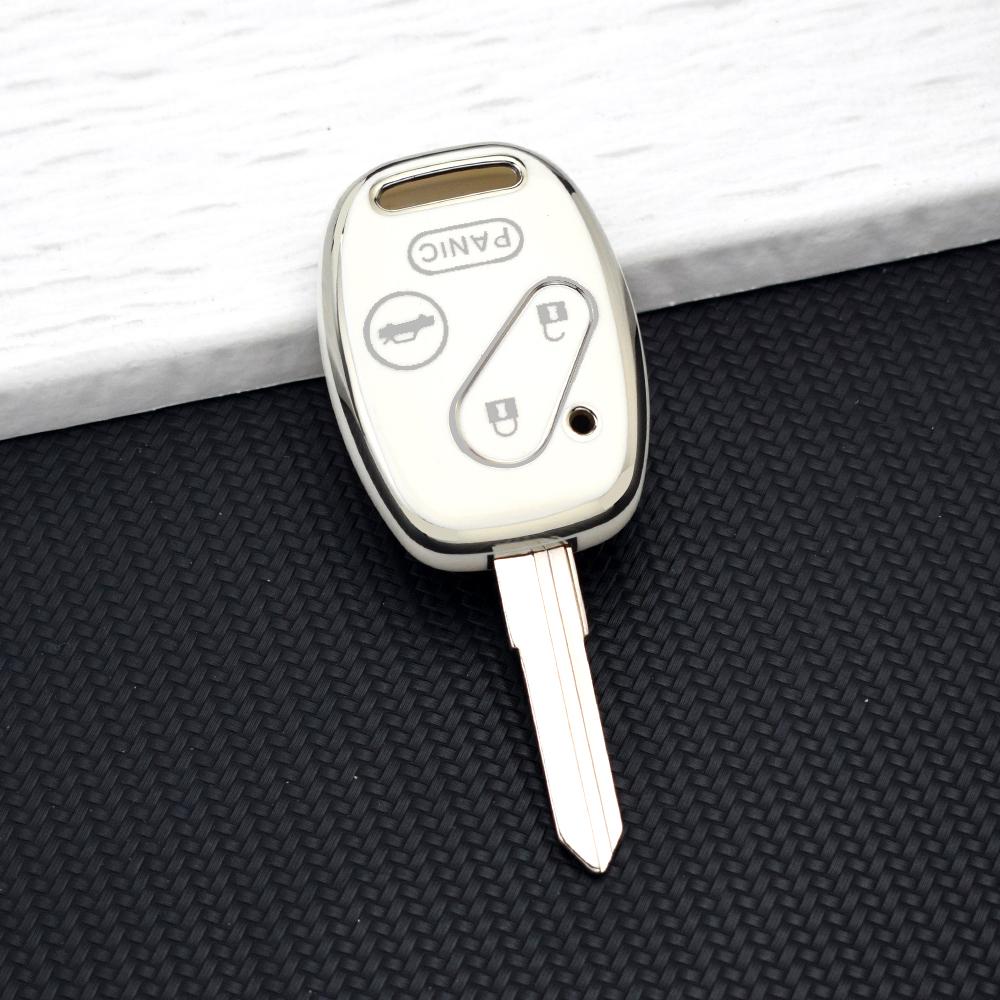 

2/3/4 Button TPU Car Key Case Cover for Honda Fit CIVIC JAZZ CR-V Accord Pilot Freed StepWGN Insight Key Shell Bag Key Chain Set