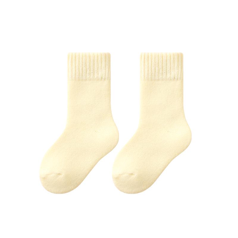 Șosete de iarnă din lână plușată pentru copii - Calde, groase, până la jumătatea gambei, pentru dormit, pentru băieți și fete