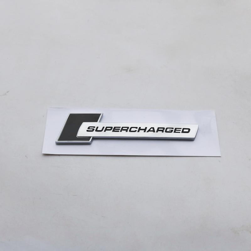 CDKM1 Supercharged Logo Car Rear Trunk Emblem Sticker Fender Side Badge for Merceded Benz Jeep Nissan Mazda Ford Volkswagen Mini Ford