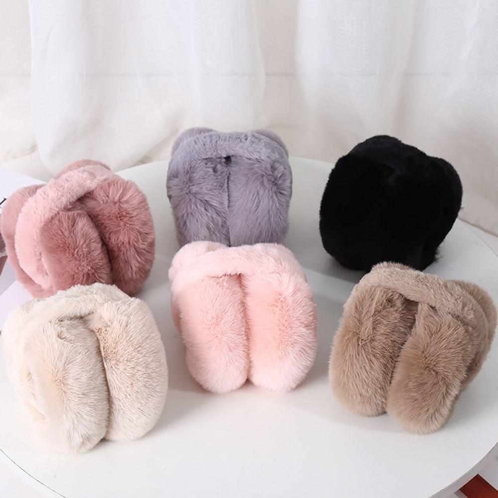 Skiing Female Outdoor Earflap Keep Warmer Adult Earcap Plush Earmuffs Ear Warmers Folding Ear Cover