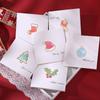 Oil Painting Christmas Card Ins Holiday Wishes Postcard Cardboard Envelope Diy Gift Decoration Message Card Letterhead