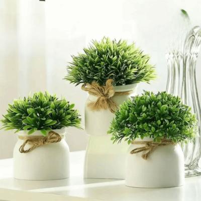 With Pot Artificial Plants Wedding Party Decortion Outdoor Decor Fake False Plants Pot Ornament Miniascape Artificial Flower