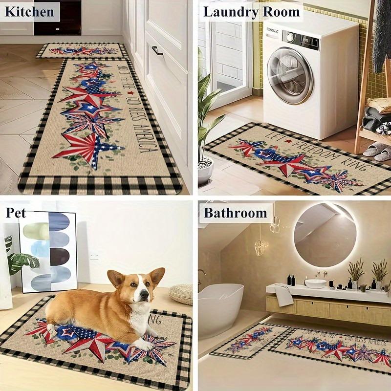 1PC 3D Pattern Kitchen Rug Non-Slip Door Mat Pop design Bathroom Rug Bath Mat Carpet for Home Sink Laundry Decor