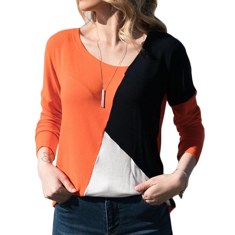 Elegant Fashion Women's Long Sleeve Loose Blouse Casual Shirt Autumn Tops T-shirt