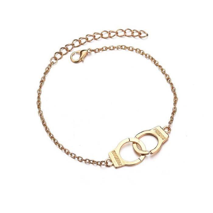 

Anklet - Gold - Bohemian - Chain - Handcuffs - Party Jewelry