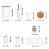 8-teiliges Badezimmer-Set mit Becherhalter, Seifenspender, Mülleimer, Bürste, Badezimmerzubehör mit Seifenschale, Spender, Mülleimer, Toilettenbürste
