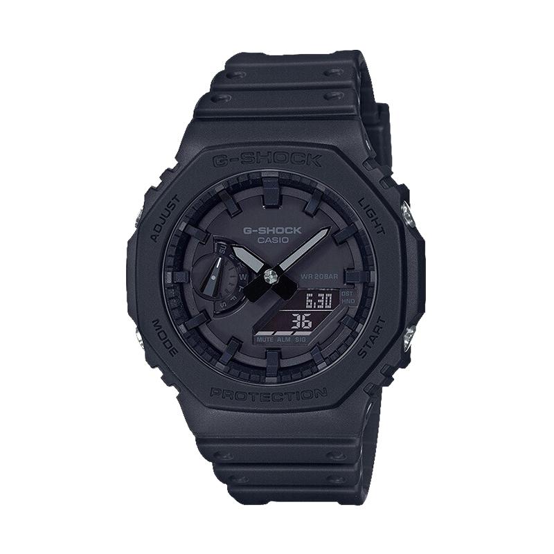 CASIO Custom Collection GA 2100 1A1 Electronic Movement Rubber Strap Watch Unisex Black Dial GA-2100-1A1(Watch4--)
