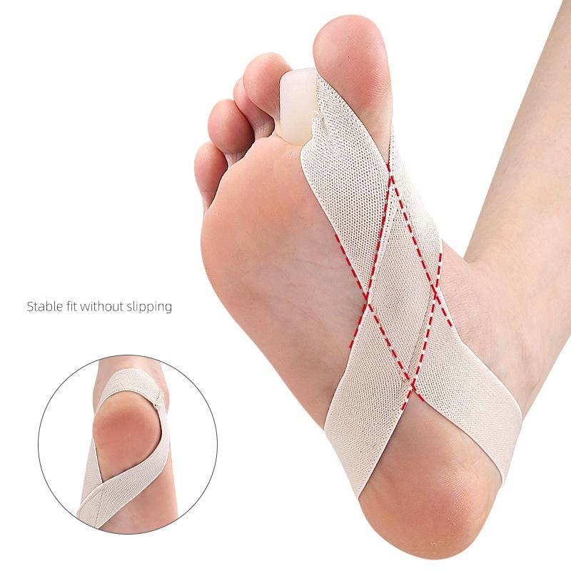 Forefoot Pad Hallux Valgus Orthosis Day Night Use Big Bone Overlapping Toe Separator Tension Band Cloth Strip