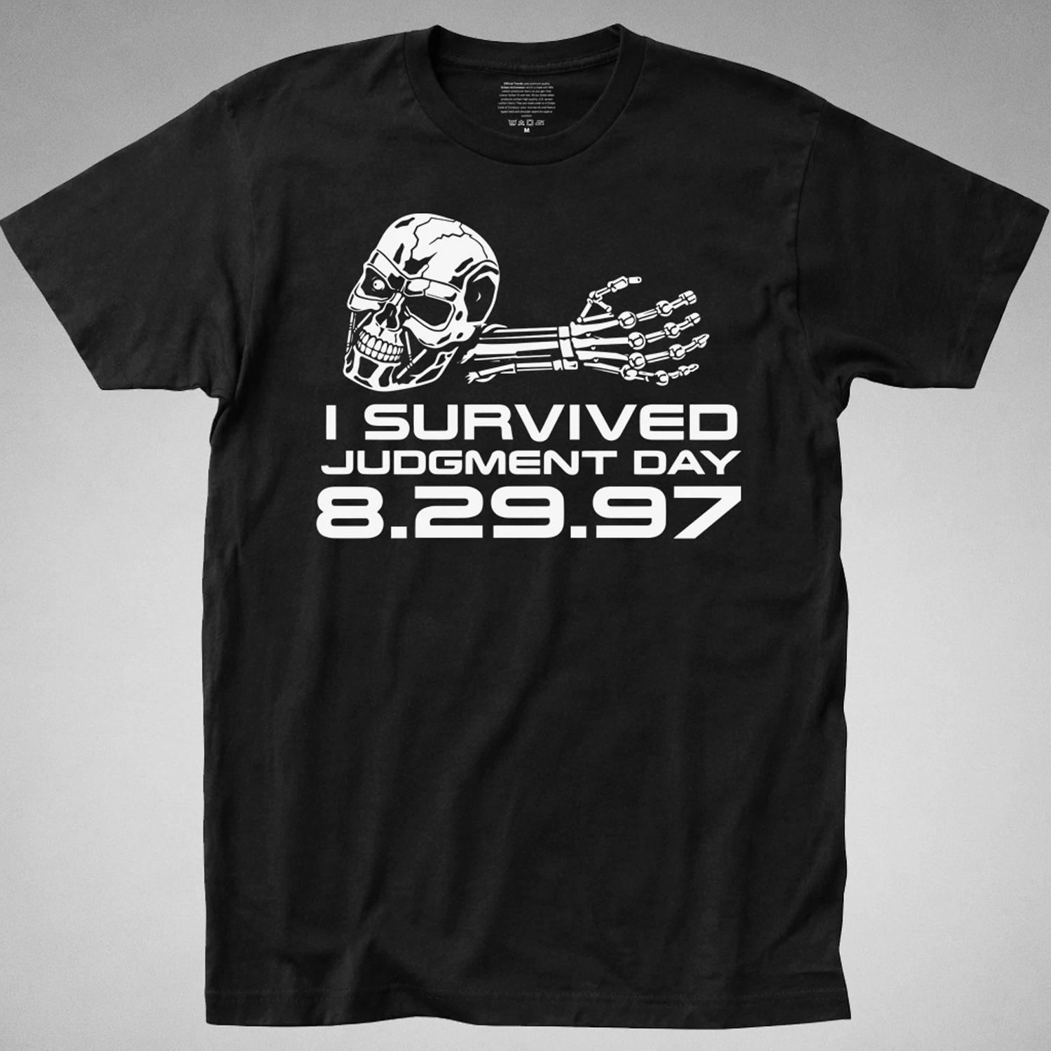 Terminator T Shirt survived judgment day t2 skynet cyberdyne schwarzenegger 800 XXXXL