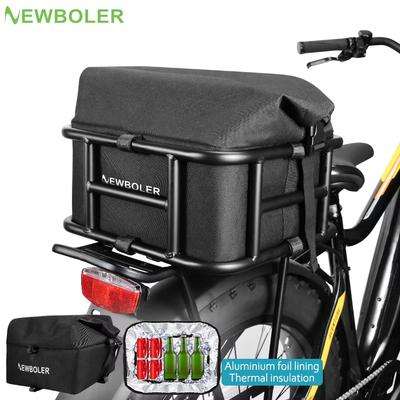 NEWBOLER E-Bike Bagagedrager Tas IJzer Grote Capaciteit Fietsmand Achterdrager Fietsmanden voor Buitenshuis Reizen Winkelen MTB Racefiets