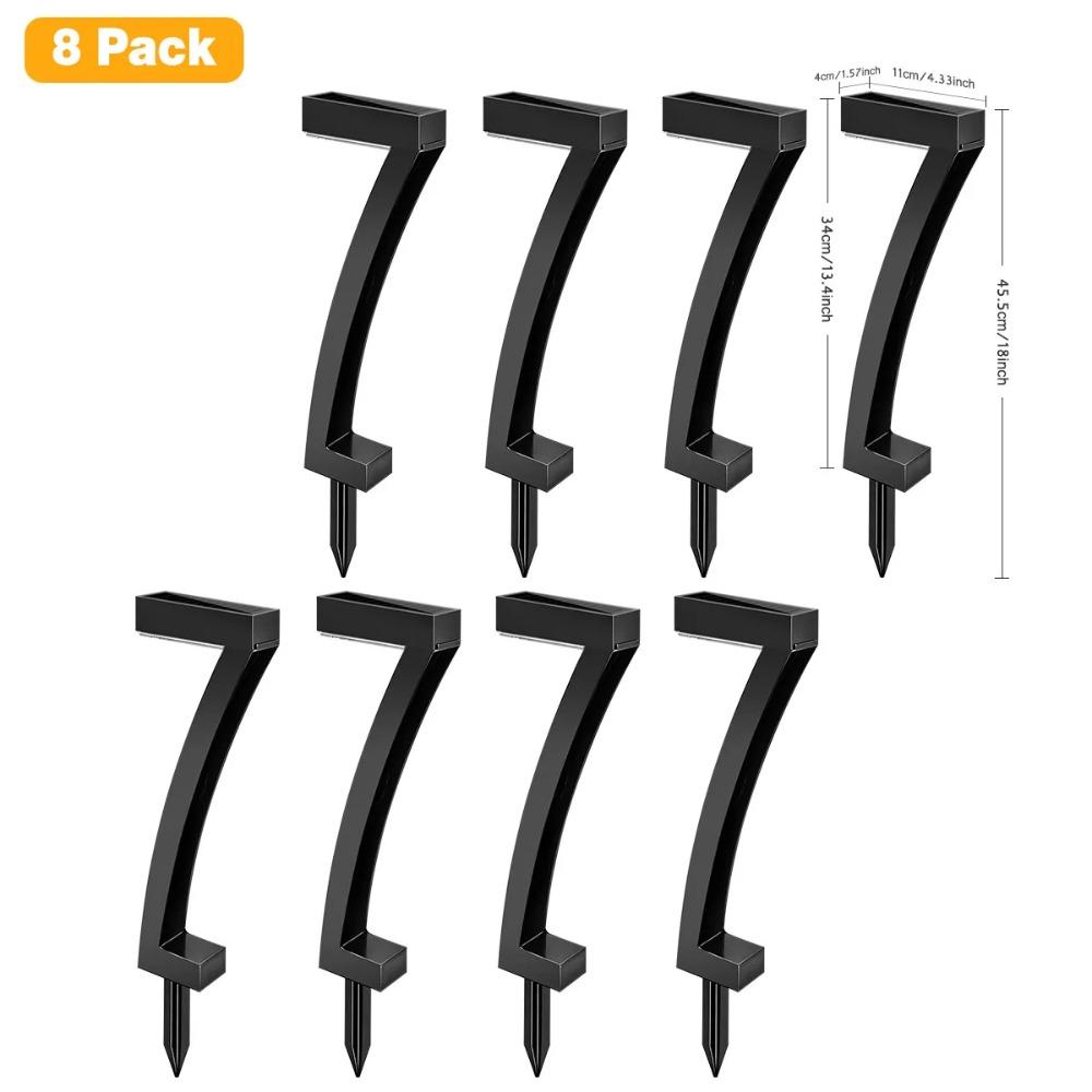4/6/8Pcs Solar Lights 7-Shape for Garden Lawn IP65 Waterproof Pathway Landscape Lighting 6 LED Auto Dusk to Dawn Solar Ground Light
