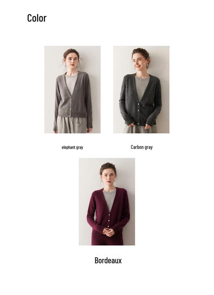 2025 Autumn/Winter Women's Color Block Cashmere Sweater - Fake Two-Piece Design, Versatile Knit and Elegant Style