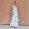 2024 Spring/Summer European & American Floor-Length Printed Dress (2 Colors) for Holiday Parties