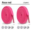 2Pair Double-layer elastic 8mm Flat Shoelace Shoes Accessories No Tie Shoe laces Quality Elastic Laces Sneakers Tennis Shoelaces