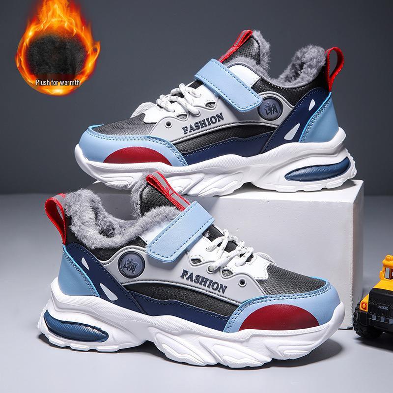 2025 Winter Boys' Basketball Shoes: Comfortable, Thick-Soled, Outdoor Sports Shoes