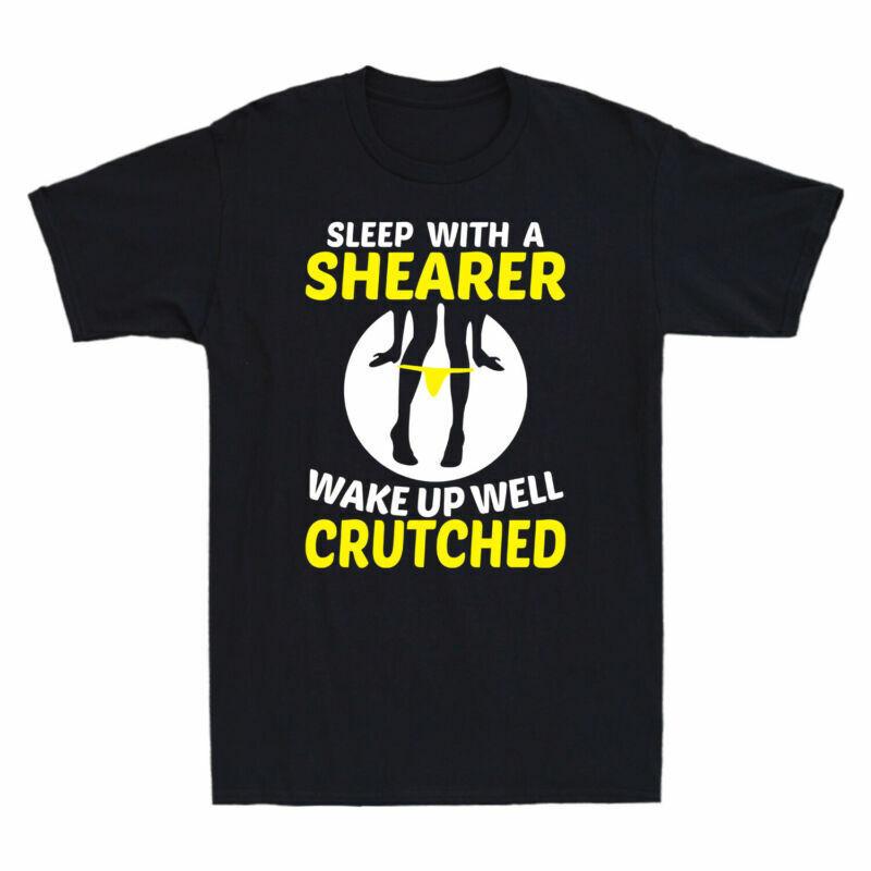 Sleep Crutched With Unisexs Well Short Up Wake TShirt Shearer A Cotton Sleeve S