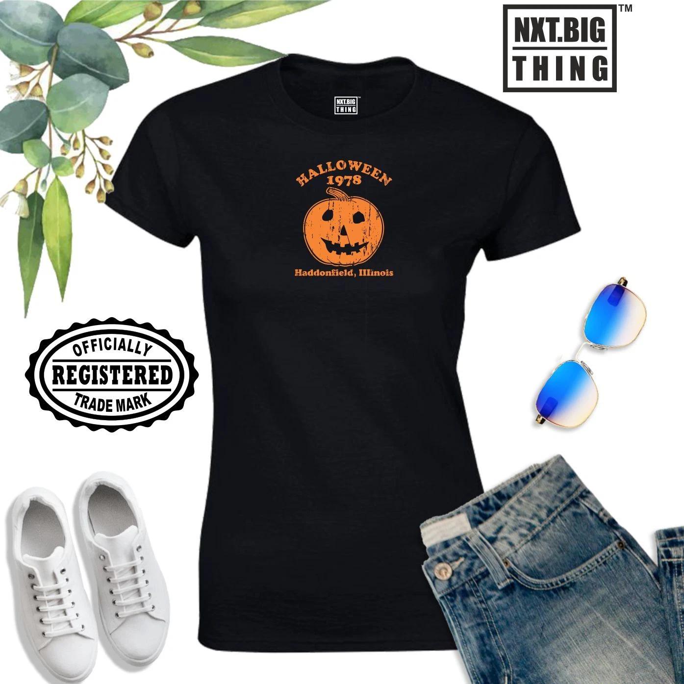 

Halloween 1978 T Shirt Haddonfield Illinois Classic Pumpkin Scary Gift Women Top 3XL