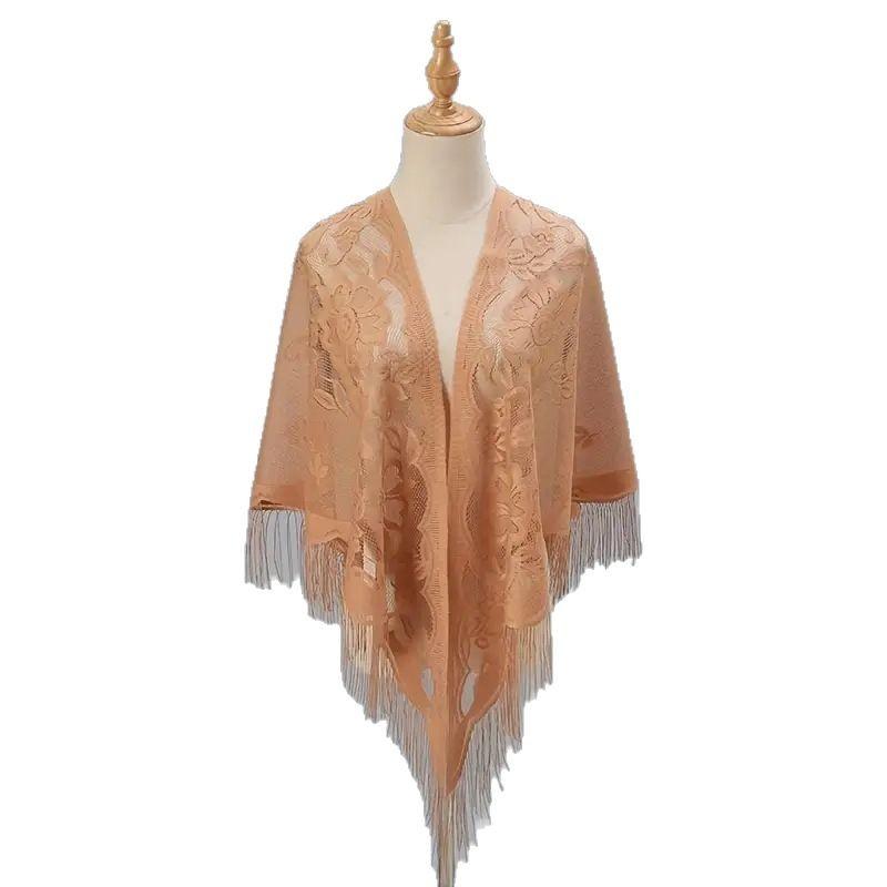 Lace Triangular Scarf Shawl Bride Bridesmaid Group Wedding Dress Banquet Shawl Triangular Scarf Women