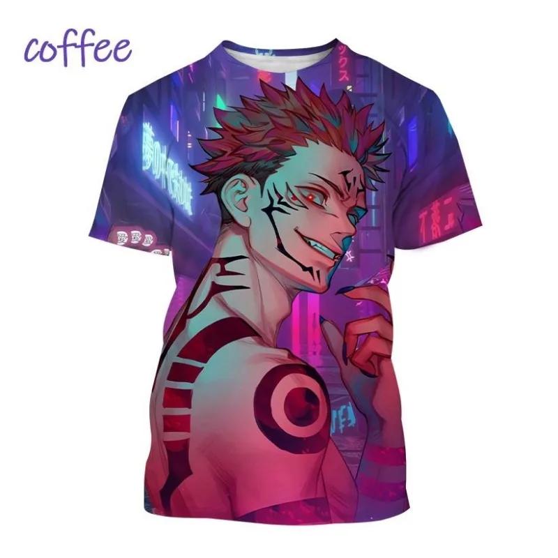 Japonské anime Jujutsu Kaisen 3D potisk tričko Harajuku pánské/dámské ležérní tričko s krátkým rukávem streetové cool