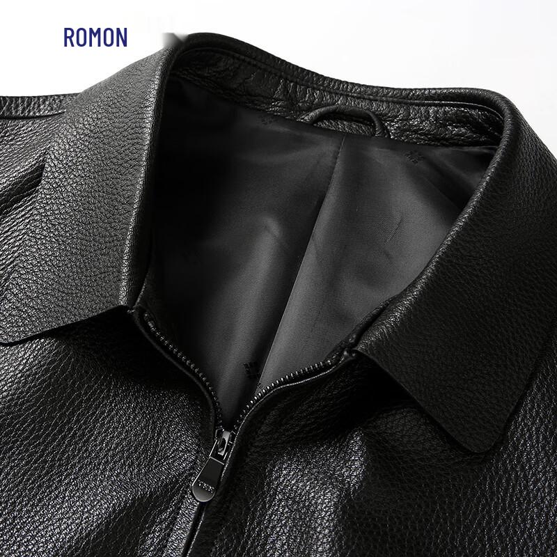 Romon Men's Genuine Goatskin Leather Jacket