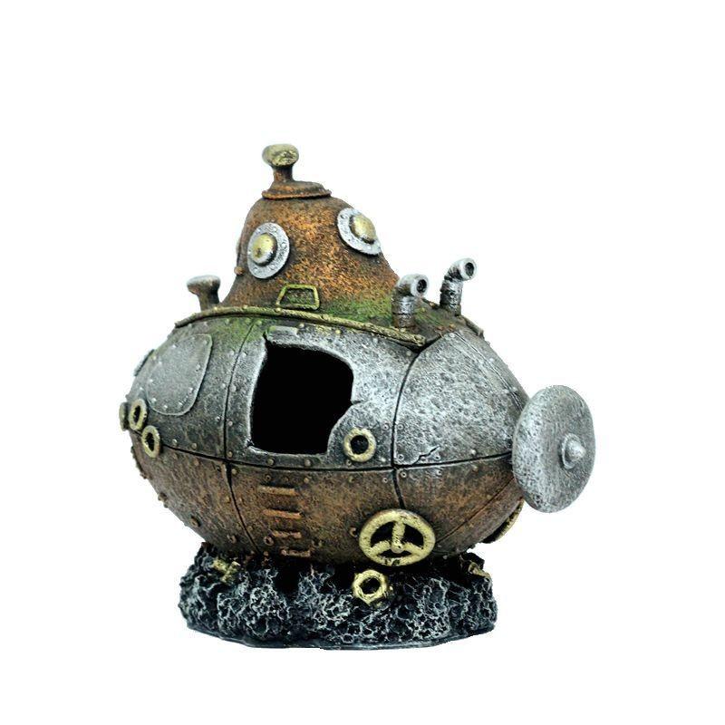 Fish Tank Fish Hiding House Resin Submarine Decoration Ornaments Landscape Submarine Breeding Tank Aquarium Supplies