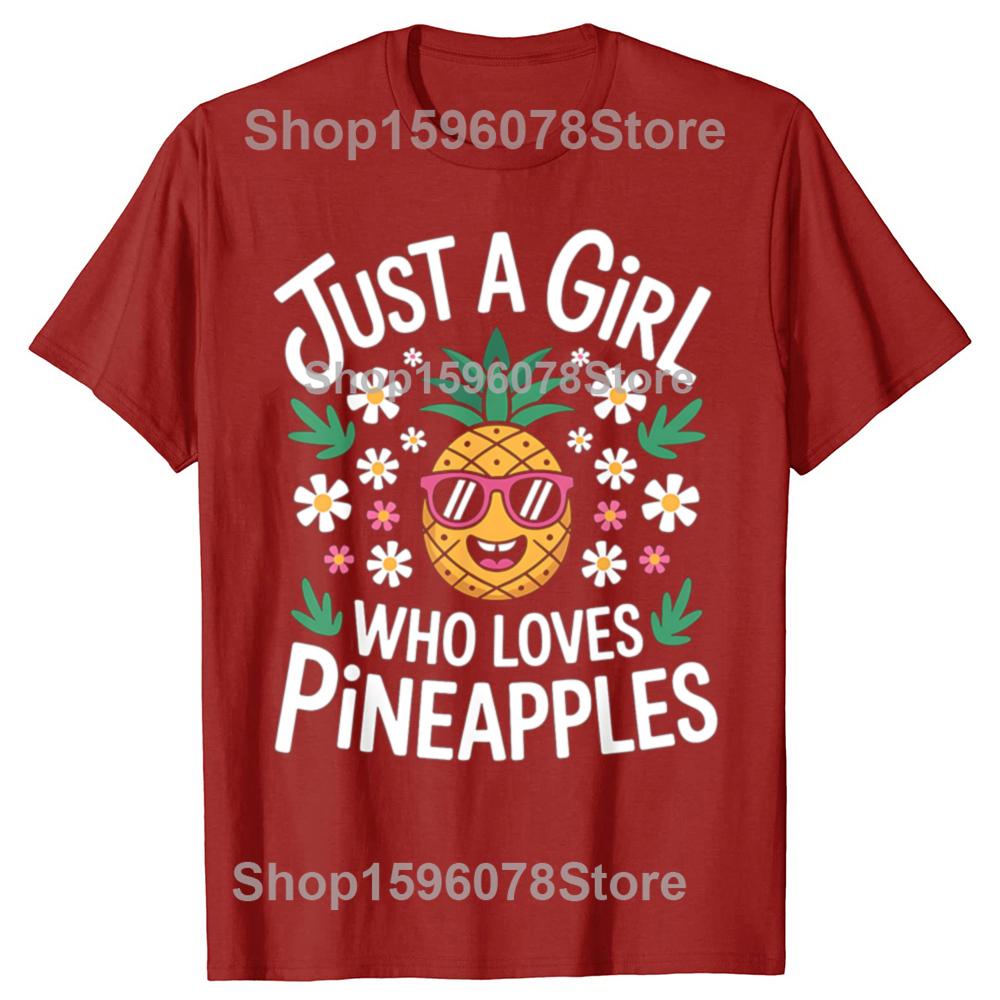 Funny Pineapple Fruit Lover TShirt Summer Men Clothing Fashion Vintage Summer Style Cotton Short Sleeve Oversized Tshirt Tops S