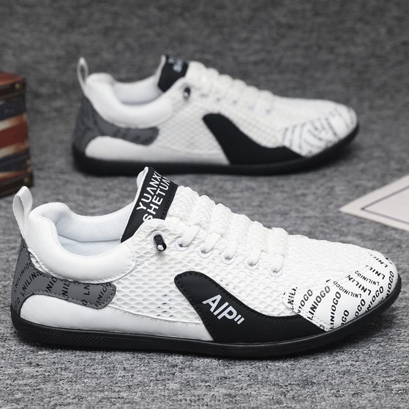 Summer Men's Flat Shoes 2025 New Breathable Mesh Sport Casual Shoes Fashion Non-slip Board Shoes Trendy Zapatillas De Hombre