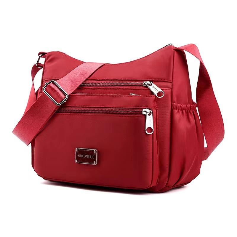 Damen Umhängetasche mit großem Fassungsvermögen Nylon-Canvas-Tasche Wasserdicht und verschleißfest Mehrere Taschen für Pendler, Freizeit, Outdoor Crossbody-Tasche