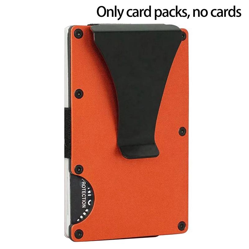 Minimalistisk pung til mænd og kvinder - Slank RFID-pung, Ridsefast, Kreditkortsholder & Pengesnip, Let aftagelige penge