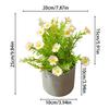Realistic Artificial Daisy Potted Lifelike Real Touch Faux Flower Potted with Flowerpot Handmade Simulation Green Plant Bonsai