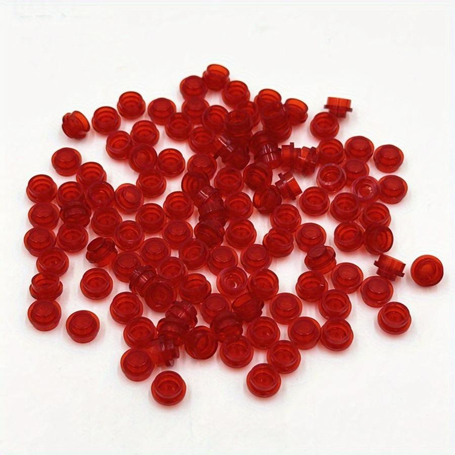 100pcs DIY Building Blocks 1x1 Round Plate Pixel Art Kit Brick Bulk Compatible 4073 Anime Figure Enlighten Gift for Children