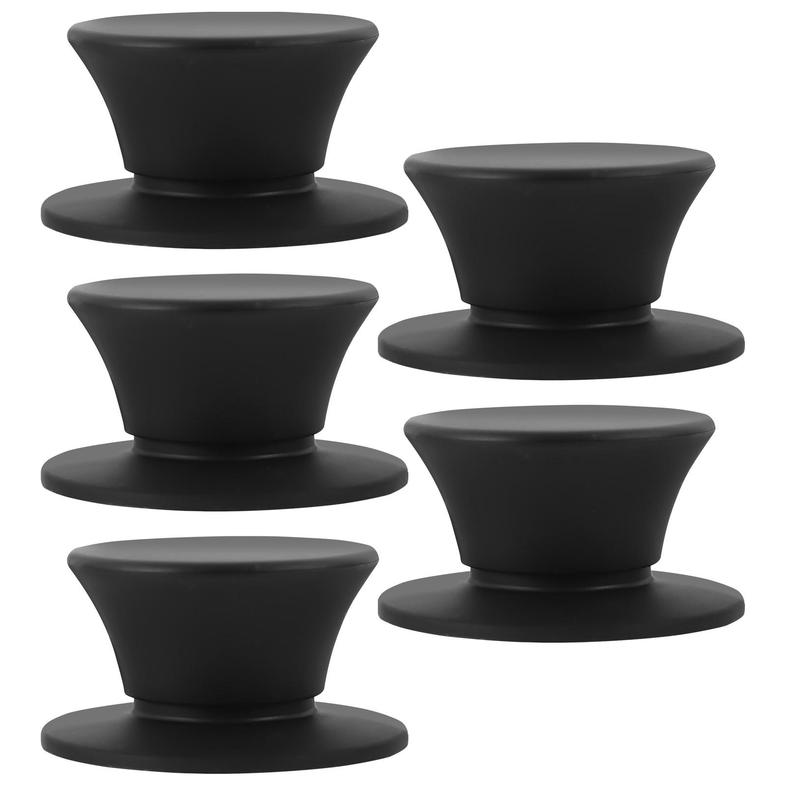 

5 шт. Силиконовые ручки для крышек, ручки для кастрюль, ручки для сковородок, сменные крышки для посуды чёрный