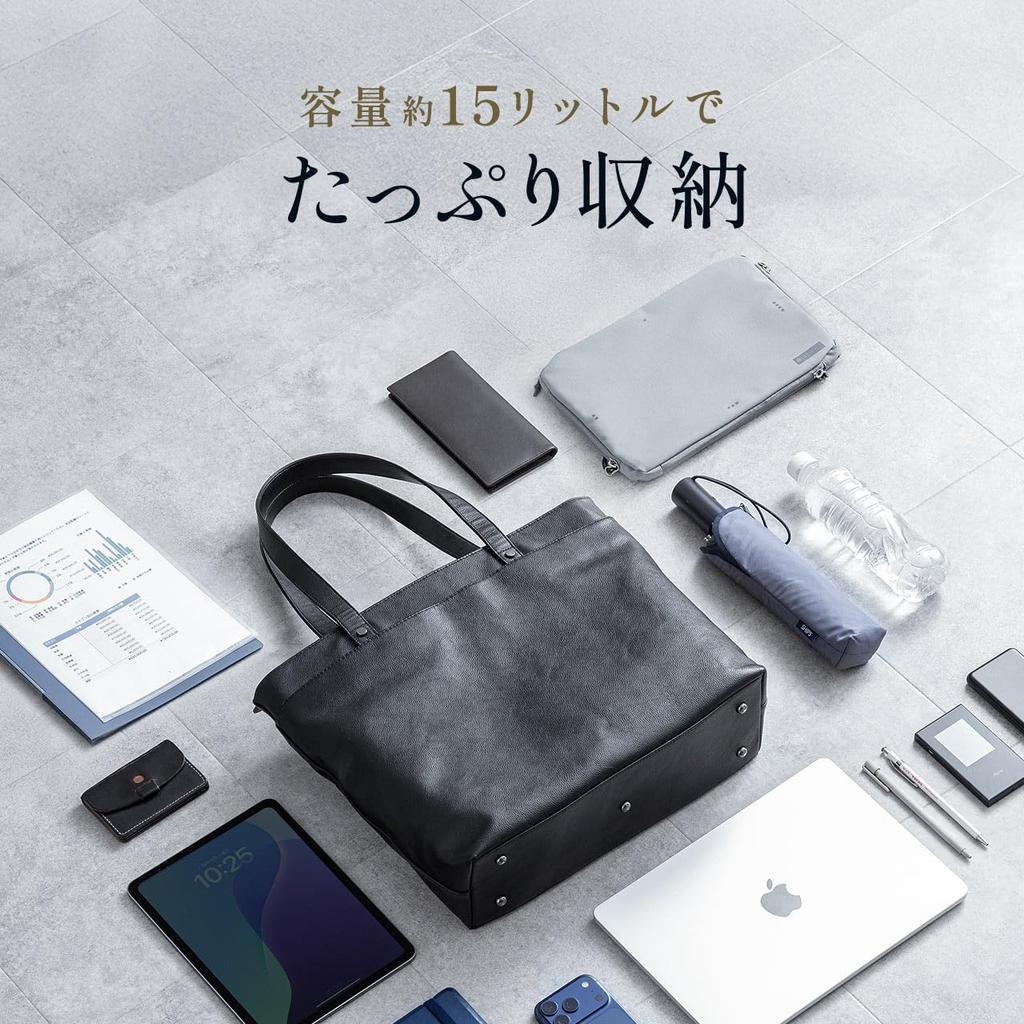 Bolsa Tote para Homens e Genuína Grande Cabe em Arquivos A4 e Zíper [Sanwa Direct] Mulheres, Couro, Capacidade, Laptops de 14 polegadas, Fechamento, Couro, Negócios,
