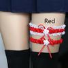 2ks/sada Bowknot krajkový podvazek Sexy svatební svatební podvazek cosplay dekor