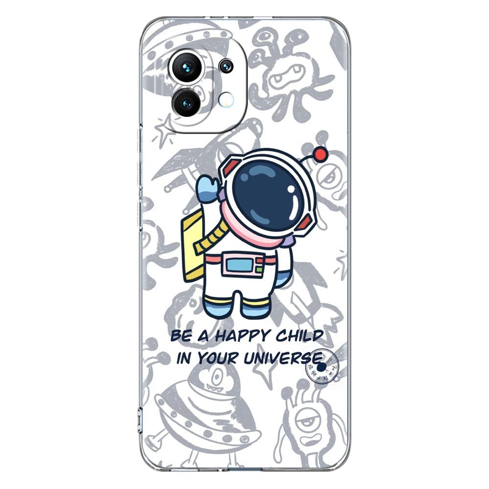 Astronaut Universe Clear Case For Xiaomi Mi Poco X3 NFC M3 Pro F3 F1 11 Lite 12 Note 10 11T 9T Transparent Phone Cover