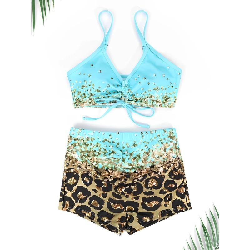 3 Pieces High Waist Bikini 2026 Printed Swimsuit Women & Kimono Swimwear Female Sexy Bather Bathing Swimming Swim Suit Beachwear