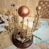 Luxury Art Piece for Book Shelves Brass and Steel Orrery A Functional Model of the Solar System with Planets
