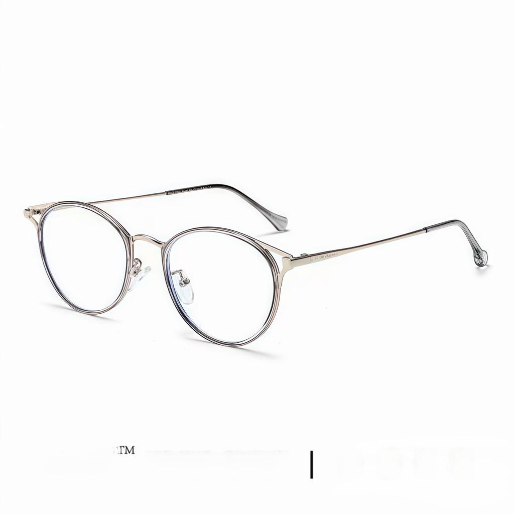 Fashion Flat Lens Eyeglasses With Tr Metal Frame For Daily Use And Gift