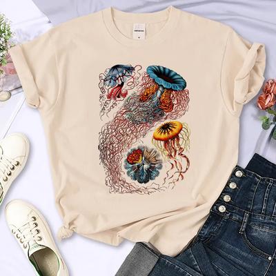Jellyfish Tee Women Harajuku Streetwear Manga T-shirts Girl Funny Japanese Clothing