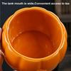 Ceramic Pumpkin Jar Simulated Pumpkin Shaped Storage Jar with Lid Candy Jar Halloween Airtight Treat Food Container Decoration