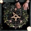 Star Plant Pattern Astrology Tablecloth Altars Cloth Square Divinations Card Table Cloth Witchcrafts Deck Cloth