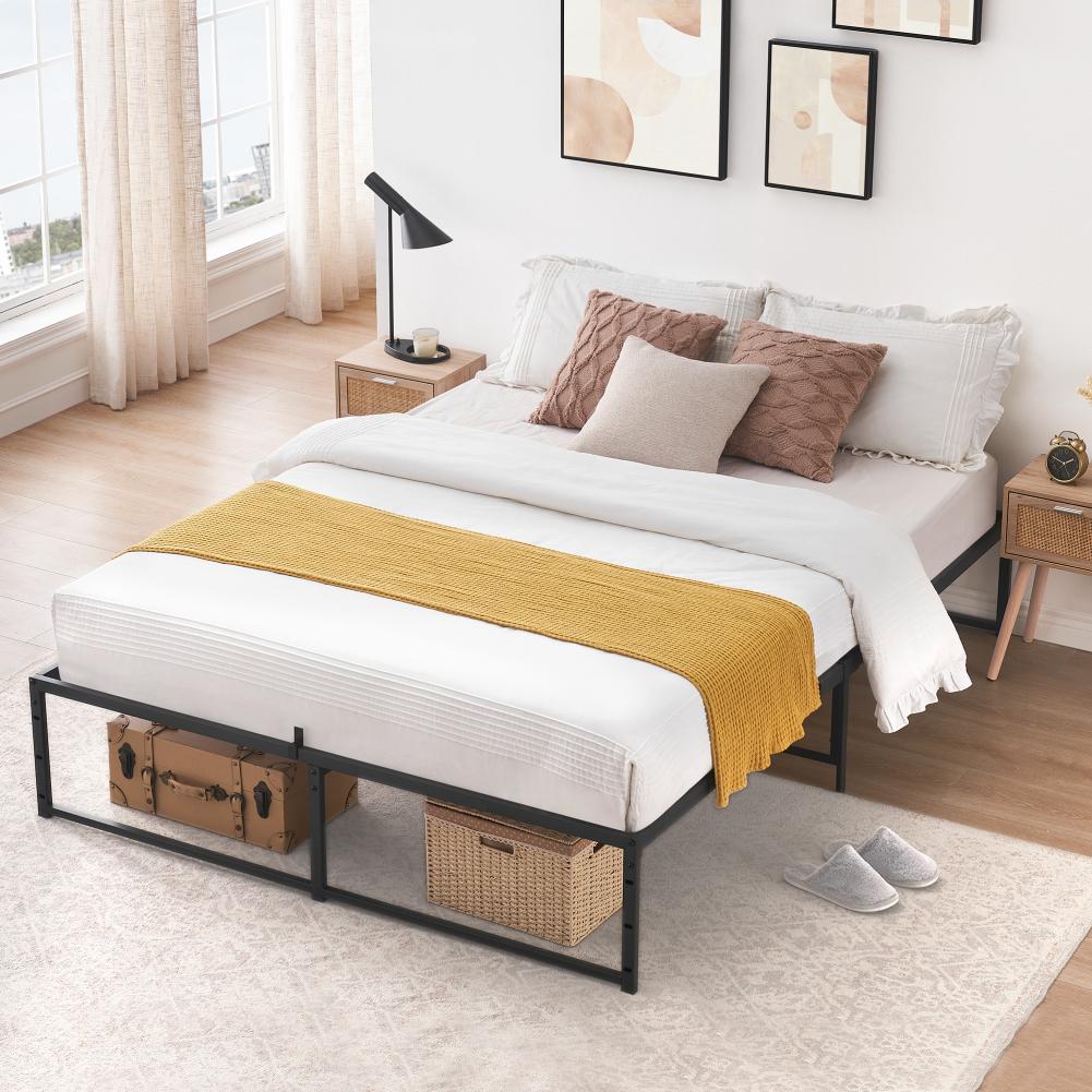 Metal Bed Frame 13 Inch with 3 in 1 Steel Support Heavy Duty Metal Platform Bed Frame No Box Spring Needed Mattress Foundation