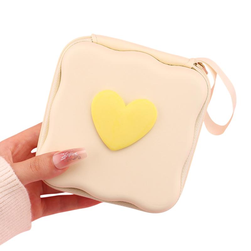 Portable Cable Protector Storage Bag Lovely Heart Knot Travel Storage Bag Cute Cable Charger Protector