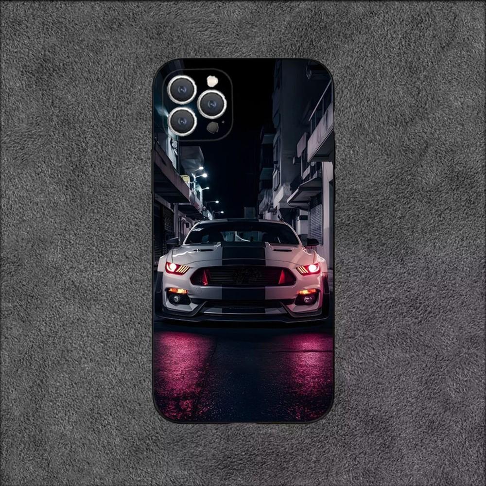 S-ShelbyS M-MustangS GT Phone Case For iPhone 16,15,14,13,12,11,Plus,Pro Max,XS,X,XR,SE,Mini,8,7 Soft Silicone Black Cover