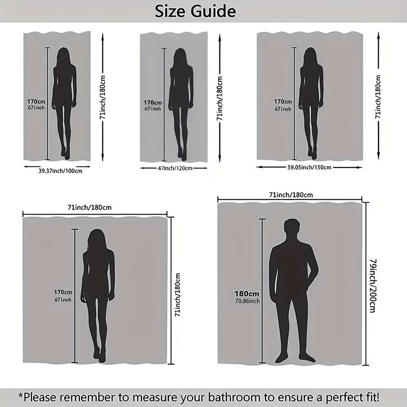 Zen Orchid & Bamboo Print Shower Curtain With White Pebbles - Reflective Polyester Fabric, Includes 12 Hooks, Machine Washable,