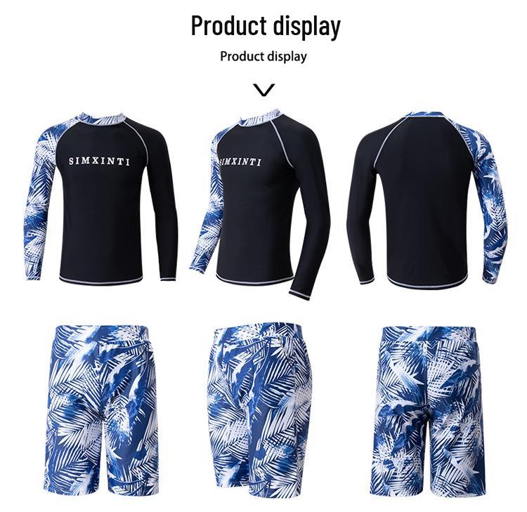 Men's Korean Style Three-Piece Slimming Sun Protection Surf Suit