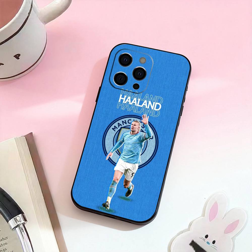 E-Erling h-Haaland 9 Phone Case For iPhone 17,16,15,14,13,12,11 Plus,Pro,Max,XS Silicone Soft Cover