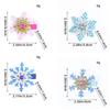 Snowflake Barrettes Studded Christmas Glitter Elegant Snowflake Hair Clip Christmas for Women, Snowflake