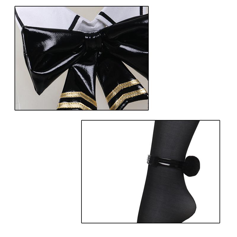 Nikke Goddess Of Victory Blanc Bunny Girl Costume Noir Bunny Suit Women Sexy Cosplay Suit White And Black Jumpsuits